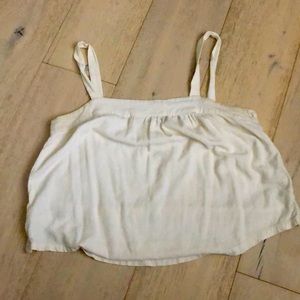 Cream flowey tank top